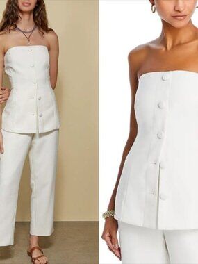 BUNDLE Ciao Lucia Ottavia strapless top button + Sandro dress